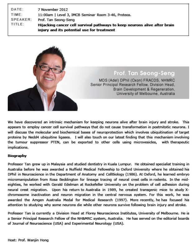 Prof Tan seminar